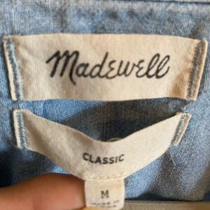 Madewell denim button up shirt